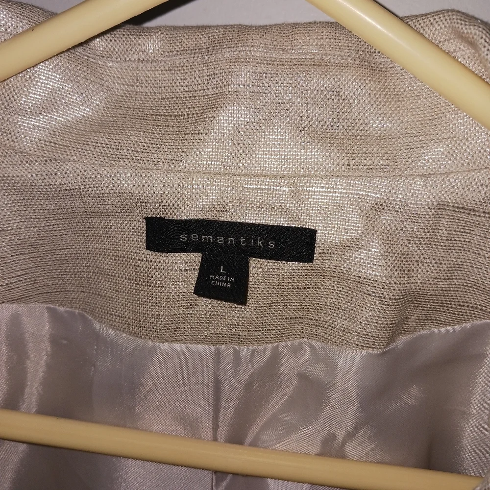 Brand NEW Semantiks linen metallic silver blazer - Picture 5 of 16
